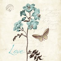 Slated Blue I Square Fine Art Print