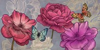 Roses and Butterflies (Ash) Fine Art Print