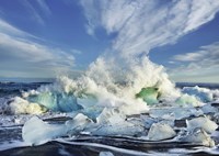 Waves breaking, Iceland Fine Art Print