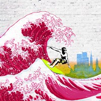 Surfin' NYC (detail) Fine Art Print