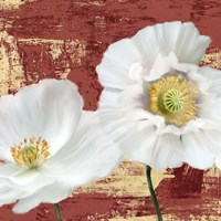 Washed Poppies (Red & Gold) I Fine Art Print