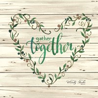 Gather Together Heart Wreath Fine Art Print
