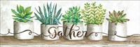 Gather Succulent Pots Fine Art Print