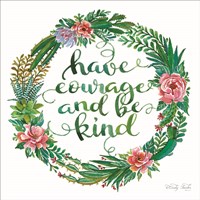 Have Courage Succulent Wreath Fine Art Print
