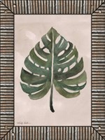 Monstera Leaf Galvanized Framed Print