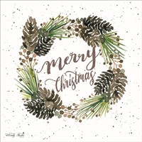 Merry Christmas Wreath Fine Art Print