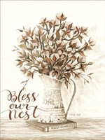 Bless Our Nest Cotton Bouquet Fine Art Print