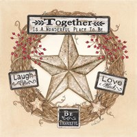 Barn Star Wreath Fine Art Print