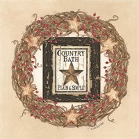 Country Bath Wreath Fine Art Print