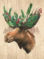 Holiday Moose Fine Art Print