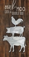 Metal Farm Animal Stack Fine Art Print