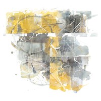 Moving in and Out of Traffic II Yellow Grey Fine Art Print