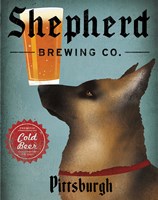 German Shepherd Brewing Co Pittsburgh Black Fine Art Print