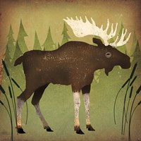 Take a Hike Moose no Words Fine Art Print