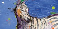 Zebra Blue Fine Art Print