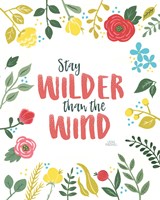 Wildflower Daydreams I v2 on White Fine Art Print