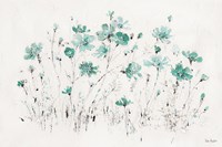 Wildflowers I Turquoise Fine Art Print