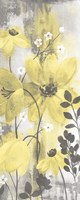 Floral Symphony Yellow Gray Crop II Fine Art Print
