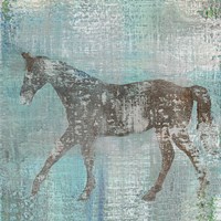Cheval I Flipped Brown Framed Print