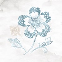 Eastern Boho IV Teal Fine Art Print