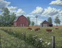 Grazing Cattle Fine Art Print