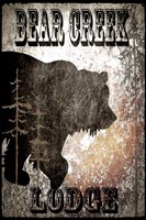 Bear Creek Lodge - Black Fine Art Print