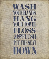 Beloved Bath Blue - Floss Framed Print