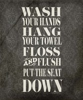 Beloved Bath Black - Floss Framed Print