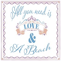 Beach Sign 1 Framed Print