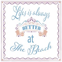 Beach Sign 2 Framed Print