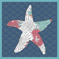 Sea Side BoHo Sq - Starfish Fine Art Print