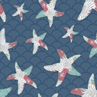 Sea Side BoHo Pattern - Starfish Fine Art Print