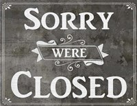 Farm Sign Closed Fine Art Print