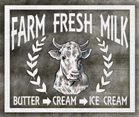 Farm Sign Fresh Milk 2 Fine Art Print