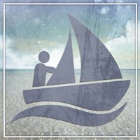 Beach Signs Boating2 V1 Fine Art Print