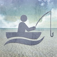 Beach Signs Fishing Fine Art Print