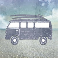 Beach Signs SurfVan2 Fine Art Print
