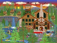 Dozing Bear Lodge Fine Art Print