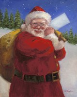 Santa with a Sack Fine Art Print