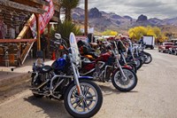 Rt 66 Fun Run Oatman Motorcycles Fine Art Print