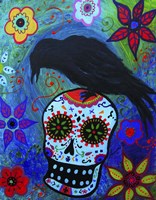 Black Bird And Skull Fine Art Print