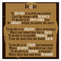 Decision Fine Art Print