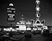 1980s Night Neon On The Strip Fine Art Print