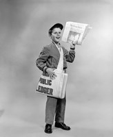 1950s Shouting Newsboy Fine Art Print