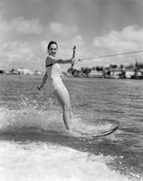 1950s Smiling Woman In Bathing Suit Fine Art Print