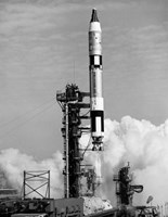 1960s US GIII Missile Taking Off From Launch Pad Fine Art Print