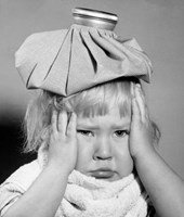 1950s Unhappy Little Blonde Girl Fine Art Print