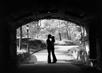 1960s Silhouette Of Young Couple Fine Art Print