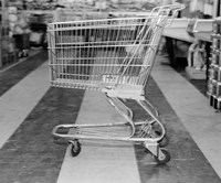 1960s Empty Shopping Cart Fine Art Print