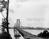 1950s Oakland Bay Bridge San Francisco California Fine Art Print